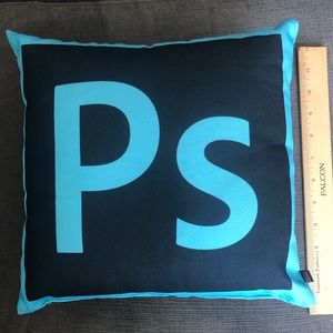 NWOT Brand new Photoshop pillow 12”x12”